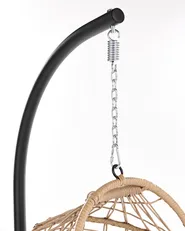 Hanging Chair with Stand MORNESE Metal Natural_1146573