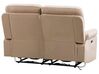 Velvet LED Electric Recliner Living Room Set with USB Port Beige BERGEN_835343