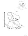 Schommelstoel set van 2 rotan natuurlijk LAVINIO_935868