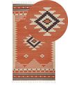 Cotton Kilim Area Rug 80 x 150 cm Orange GAVAR_869186