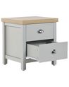 2 Drawer Bedside Table Grey CLIO_826135