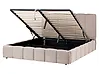 Ottoman Bed VAUVERT Fabric Taupe 160 x 200 cm (EU King Size)