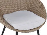 Bistro Set with Cushions ORTIGIA PE Rattan Light Beige Beige_812322