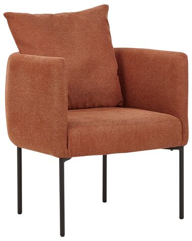 Fauteuil en lin synthétique marron doré MALMOS