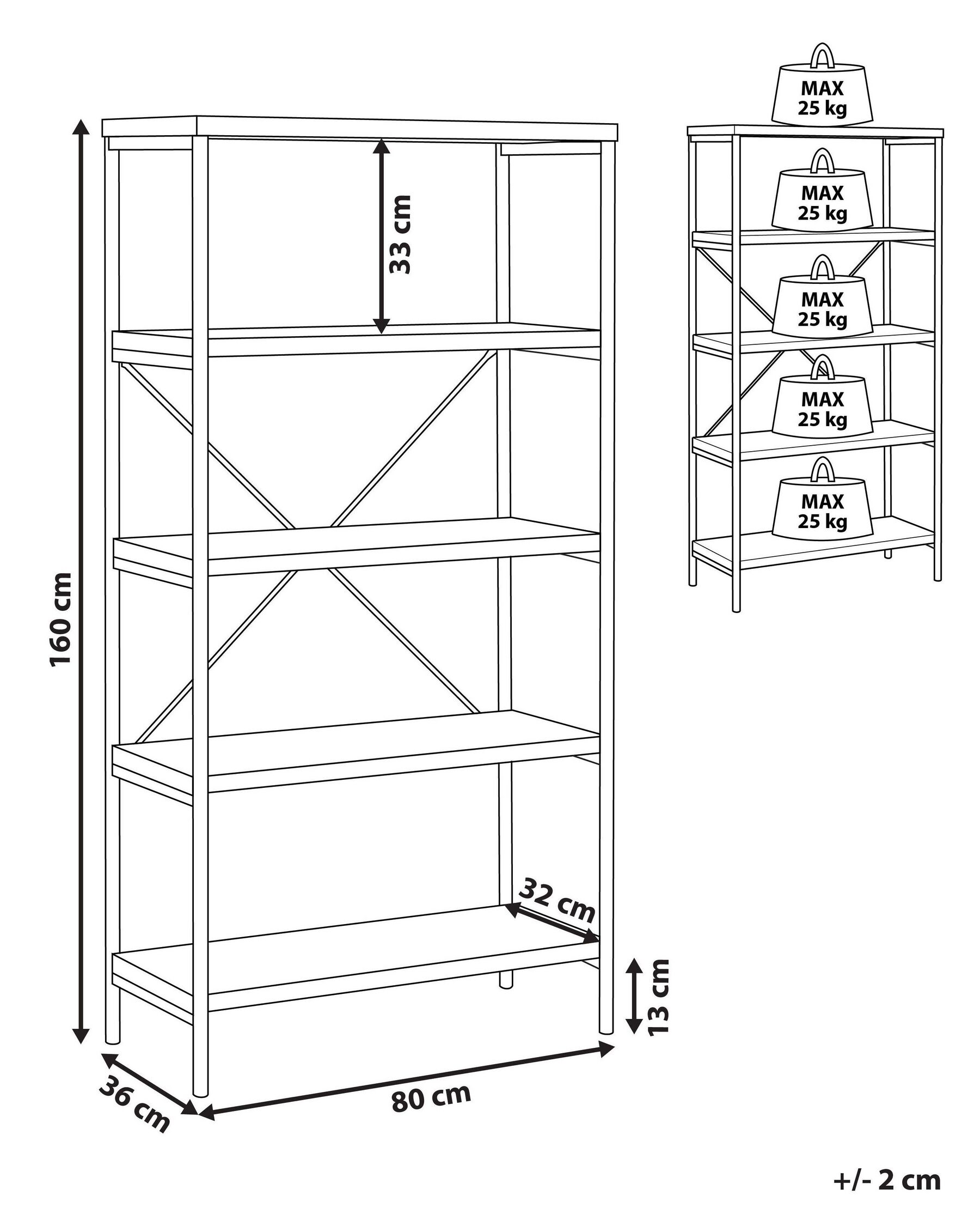 4 Tier Bookcase Dark Wood BRISBANE_771876 4 Tier Bookcase Dark Wood BRISBANE_771876