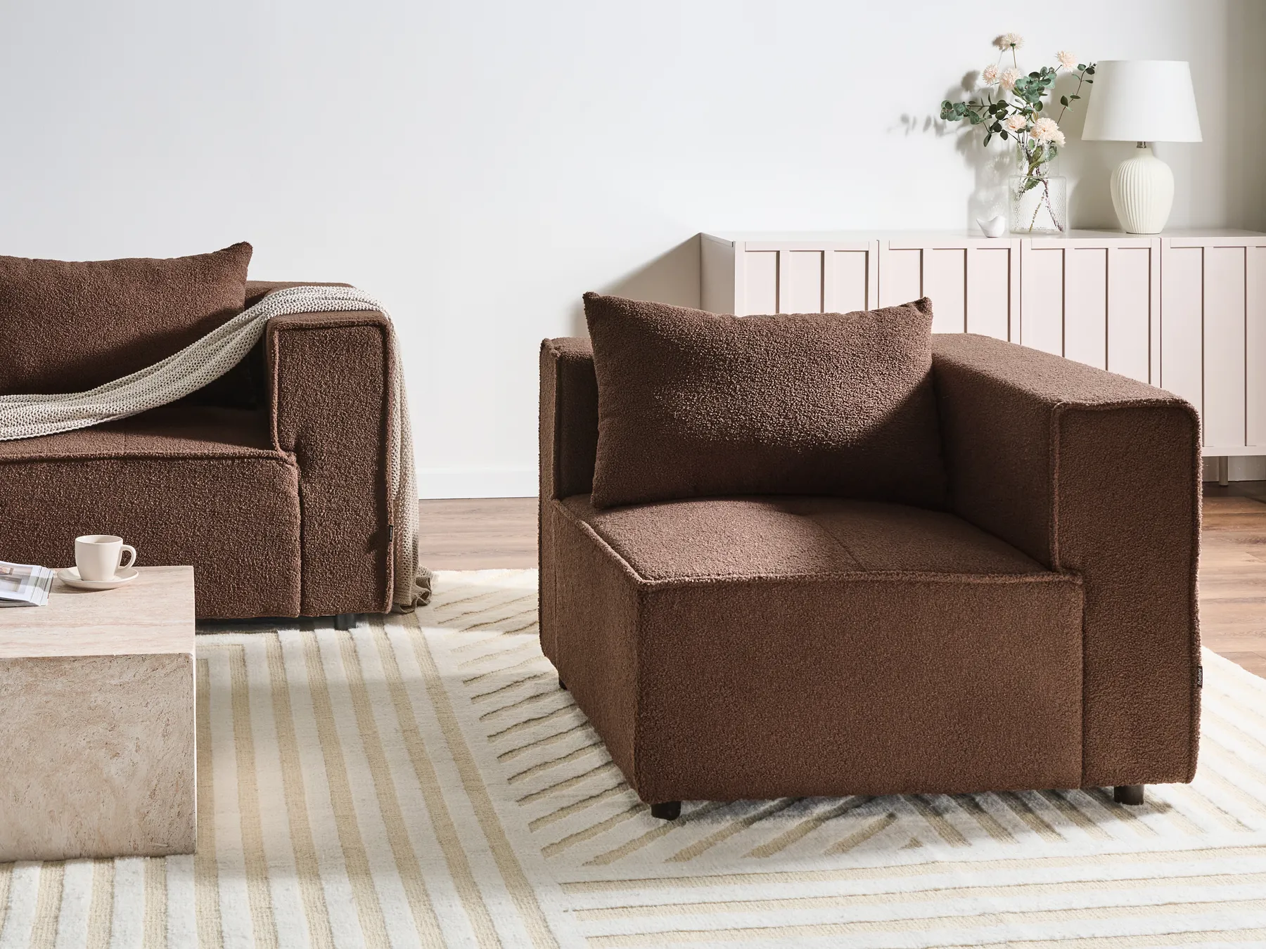 Modulo Angolare AXEBO Bouclé Marrone_1075761