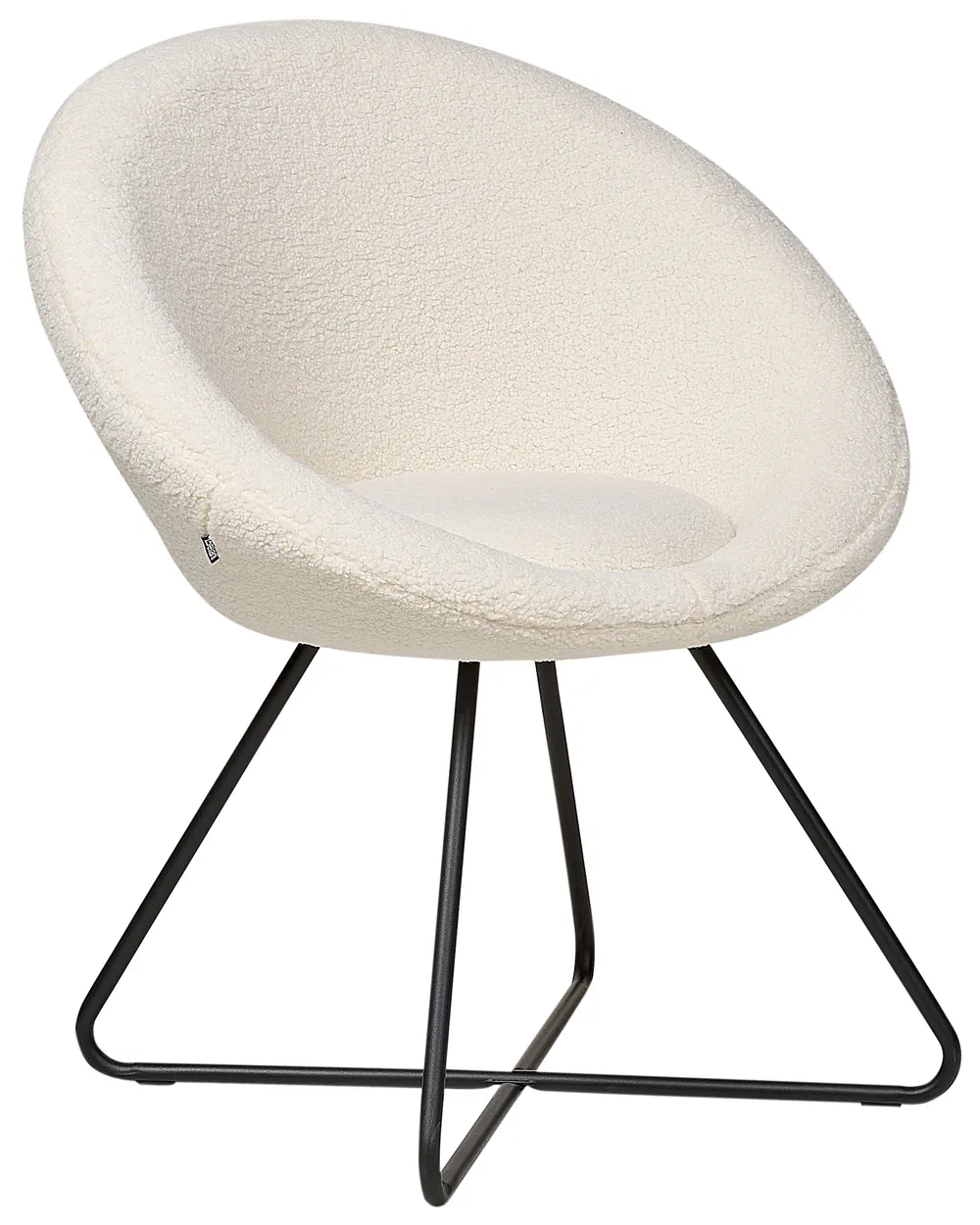 Sedia da pranzo FLOBY II Bouclé Bianco sporco_886119