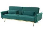 Sofa Bed 3 Seater EINA Velvet Emerald Green_729287