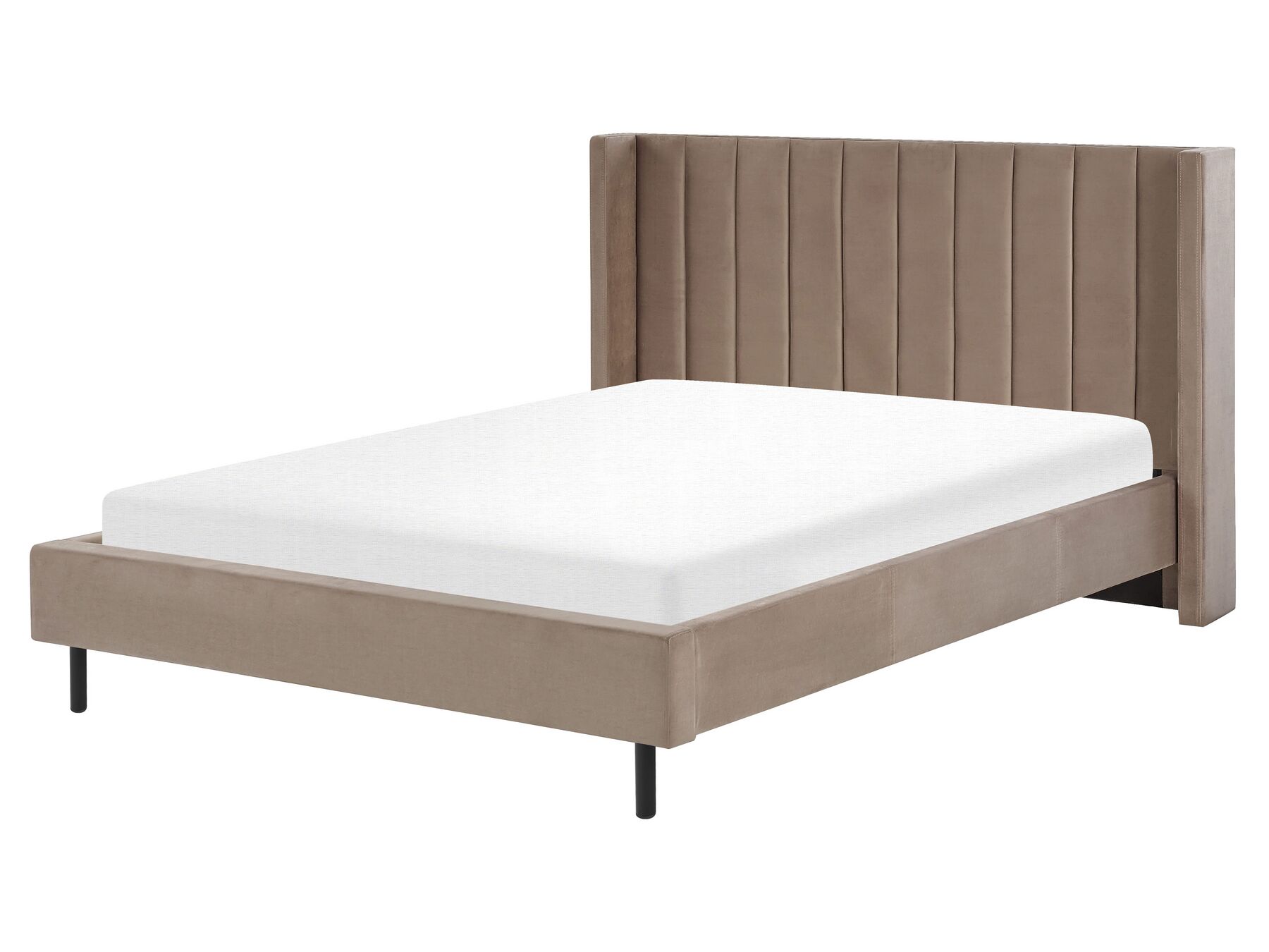 Sametová postel 160 x 200 cm taupe VILLETTE_885598