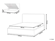 Bett mit Stauraum BRENON Bouclé Cremeweiß 160 x 200 cm_979266