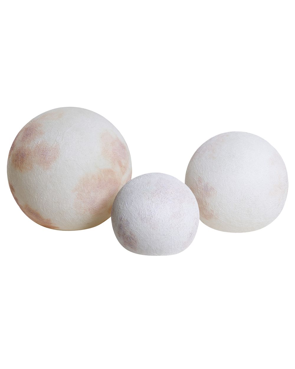 Lot de 3 lampes boule d'extérieur LED LUNICE Avec télécommande Blanc cassé