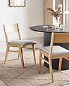Conjunto de 2 sillas de comedor ENOLA Madera Marrón claro/Gris claro
