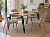 Mesa de comedor LENISTER Marrón/Negro 150 cm 90 cm