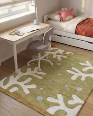 Kids Rug JAJPUR  Green 140 x 200 cm Cotton_1135246