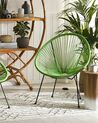 Set of 2 PE Rattan Accent Chairs Green ACAPULCO II_795210