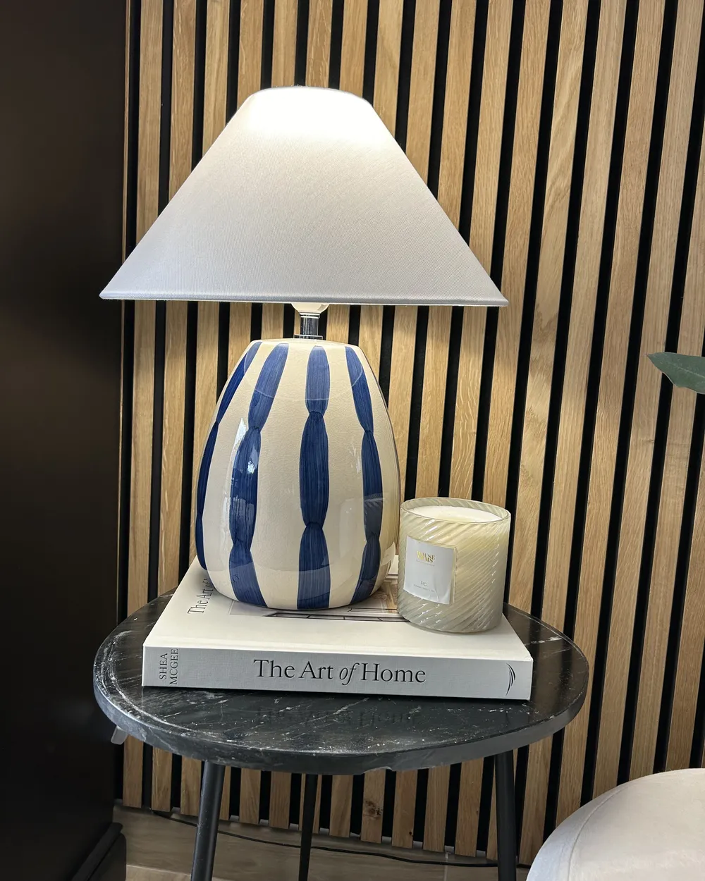 Table Lamp LUCHETTI Ceramic White/ Blue_915819