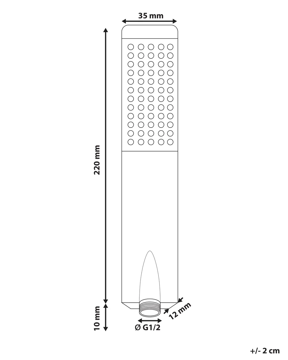 Shower Head CHILAPA Brass Silver_980698