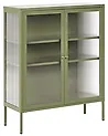 Vitrin LERRYN 90 cm Fém Zöld