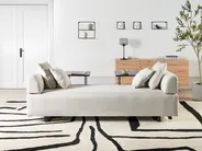 Sofa 3 Seater SOKNA with Tables Fabric Off-White_952800