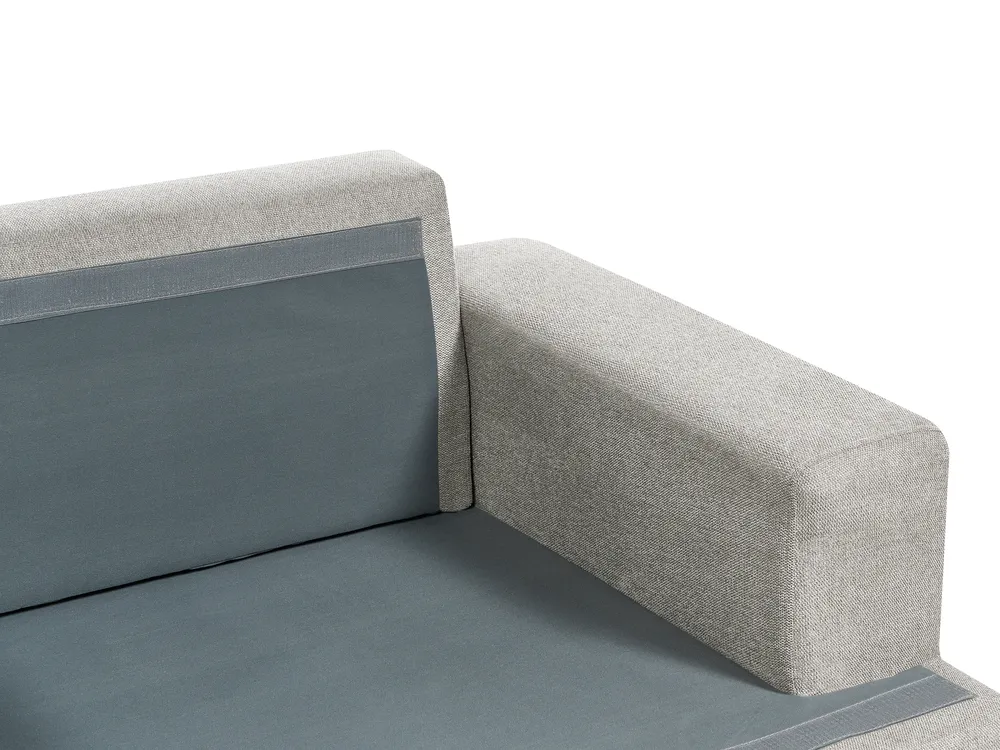 Living Room Set 5 Seater ALLA Fabric Light Grey_893897