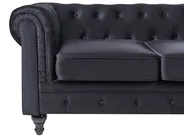 Divano 3 posti CHESTERFIELD Velluto Nero_1065197