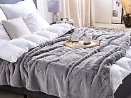 Coperta CHAAB 200 x 220 cm Grigio chiaro_1180287
