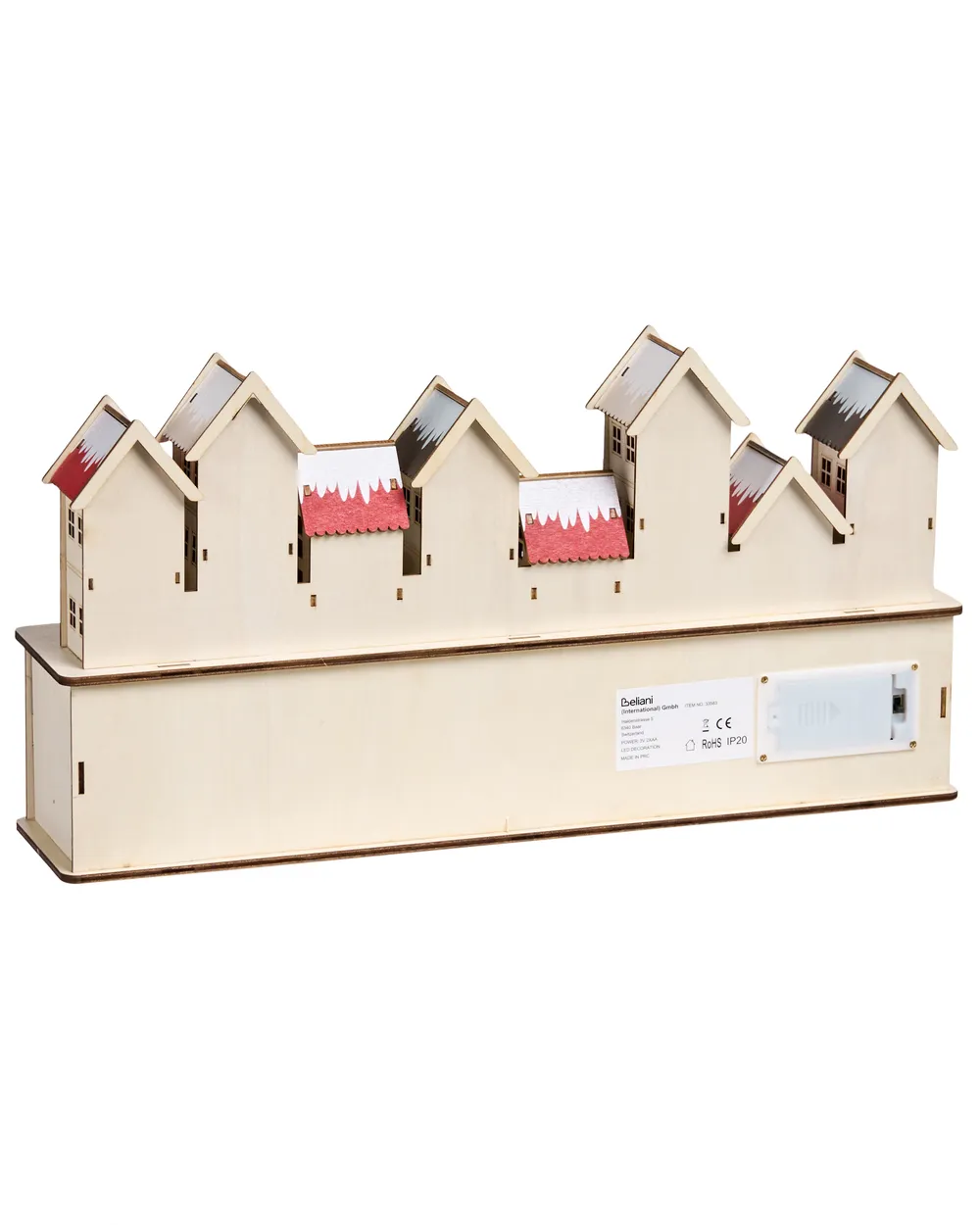 Decorazione natalizia LED VISTERFLO 24 cm Calendario dell'Avvento Marrone chiaro_1017224