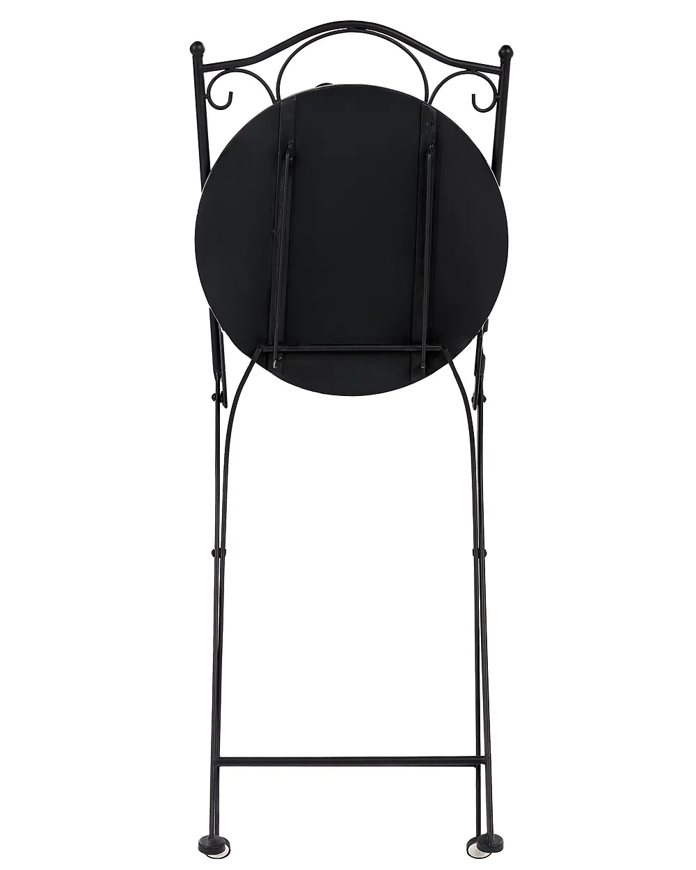 Set de 2 scaune de grădină SIPONTO Pliabil Metal Alb/Albastru_1155773