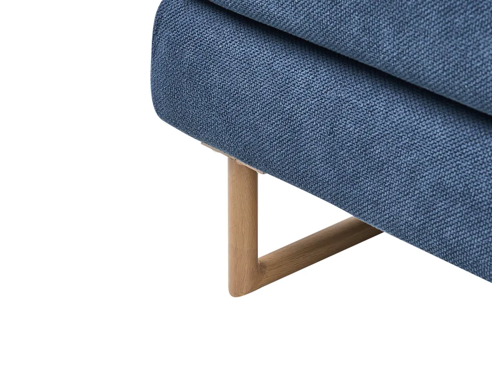 Sofa Bed 2 Seater JERSLEV Fabric Blue_1012017