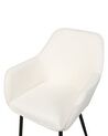 Sada 2 jídelních židlí s buklé čalouněním bílé ALDEN_877508