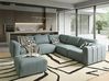 Modul Ecksofa 5-Sitzer KIVVIK mit Ottomane Stoff Grün linksseitig