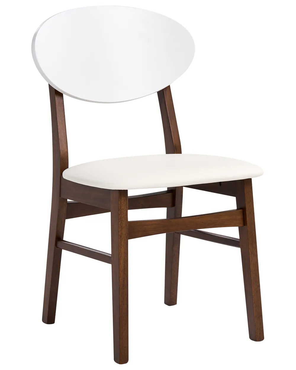 Set of 2 Dining Chairs AMERY Wood Off-White/ Dark Brown_1055109
