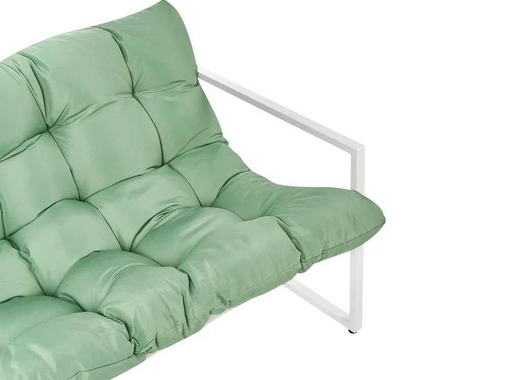 Garden Lounge Set with Table 4 Seater GARDA Metal Green_1021276