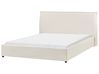 Waterbed Velvet LAVAUR 160 x 200 cm (EU King Size) Off-White