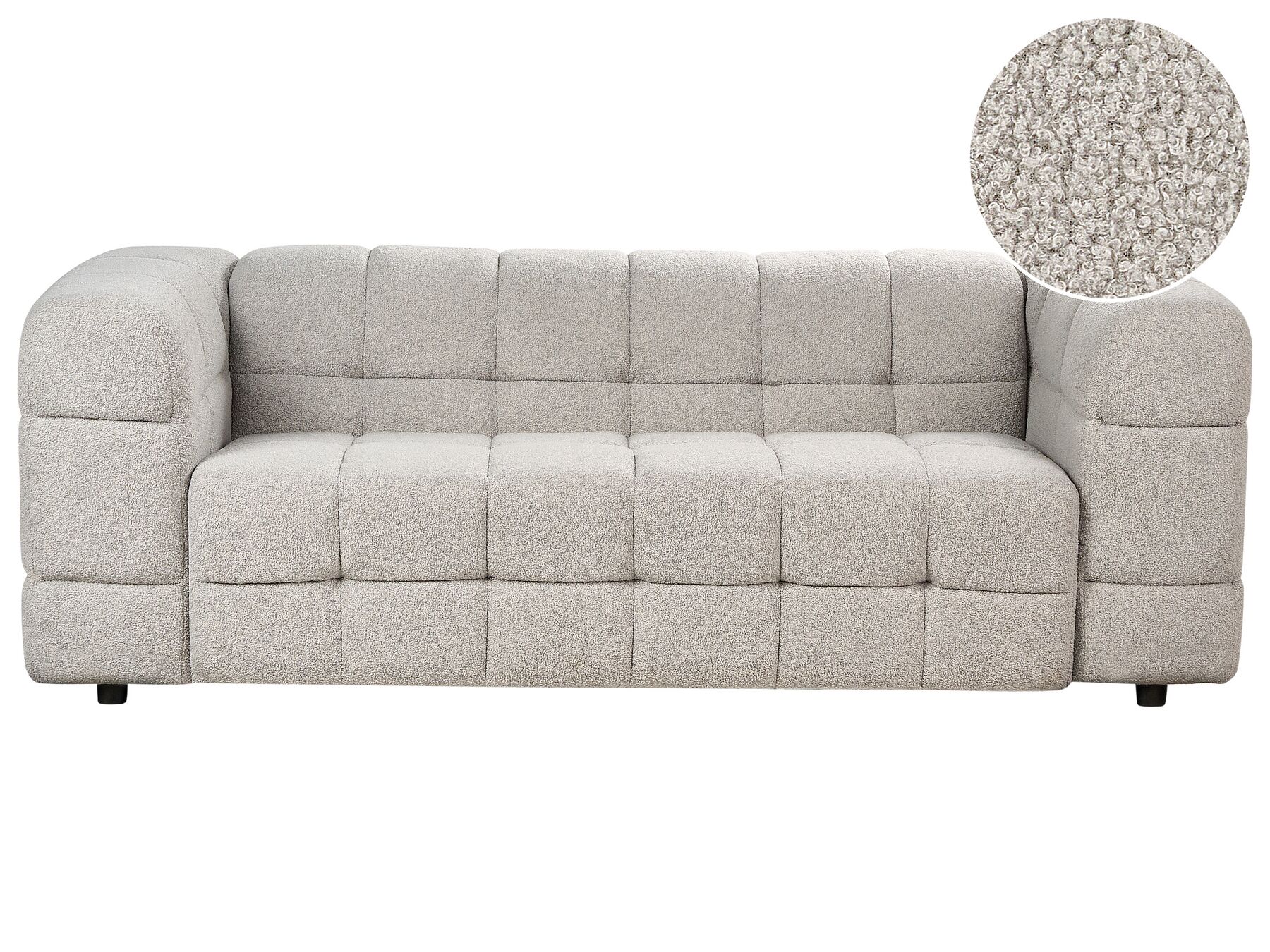 3-istuttava sohva buklee vaaleanharmaa MULLOLA_920558