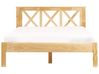 Wooden EU Double Size Bed Light TANNAY_930963