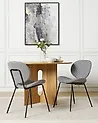 Set of 2 Dining Chairs LUANA Black/ White