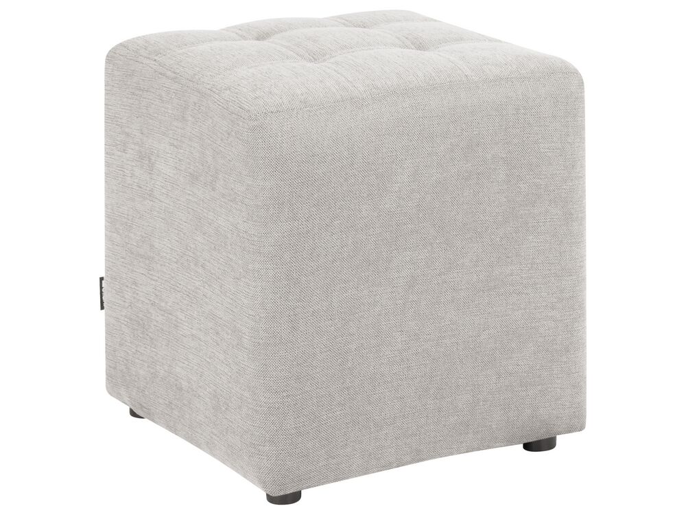 Pouf KANSAS Tissu Gris clair
