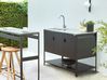 2 Piece Outdoor Kitchen Set with Sink MAENZA Black Metal