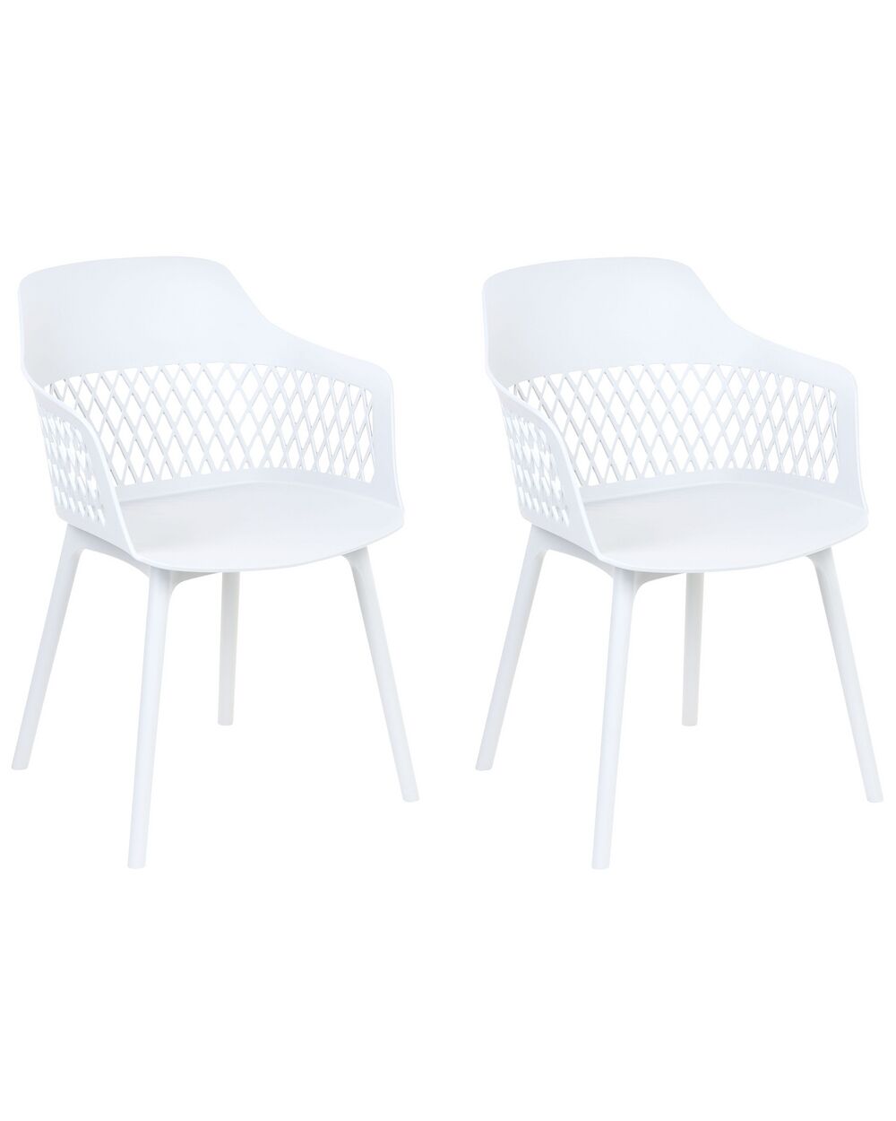 Set of 2 Dining Chairs ALMIRA White