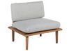 Lounge Set zertifiziertes Akazienholz hellbraun 2-Sitzer modular Auflagen hellgrau FRASCATI_718957