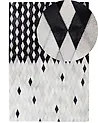Rug MALDAN Black 140 x 200 cm Leather