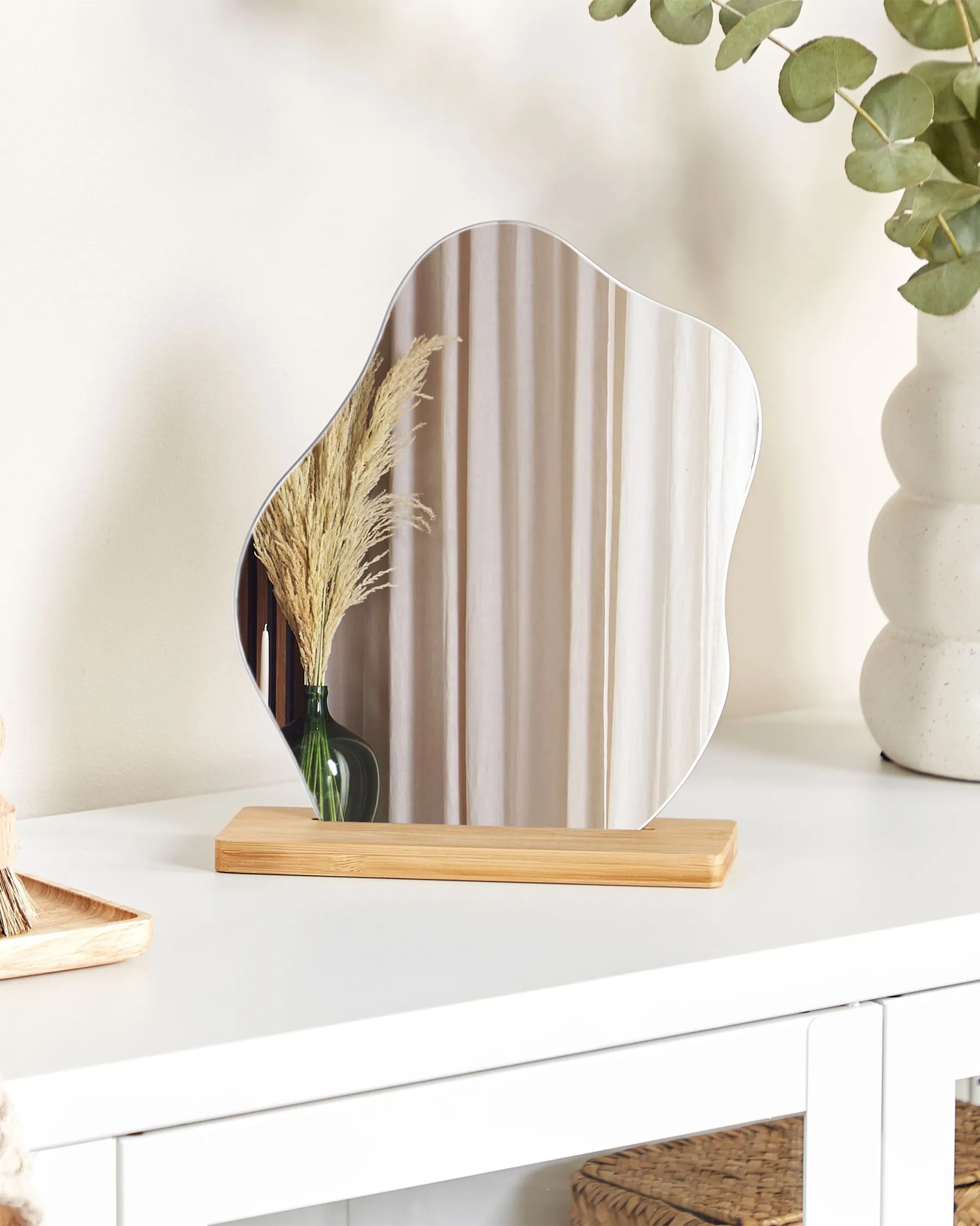Standing Mirror LOZERE 19 cm 22 cm Bamboo Light Brown_847732