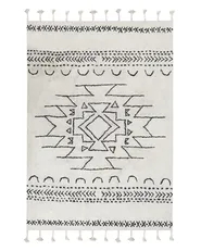 Rug KHOURIBGA Off-White 140 x 200 cm Cotton_831353