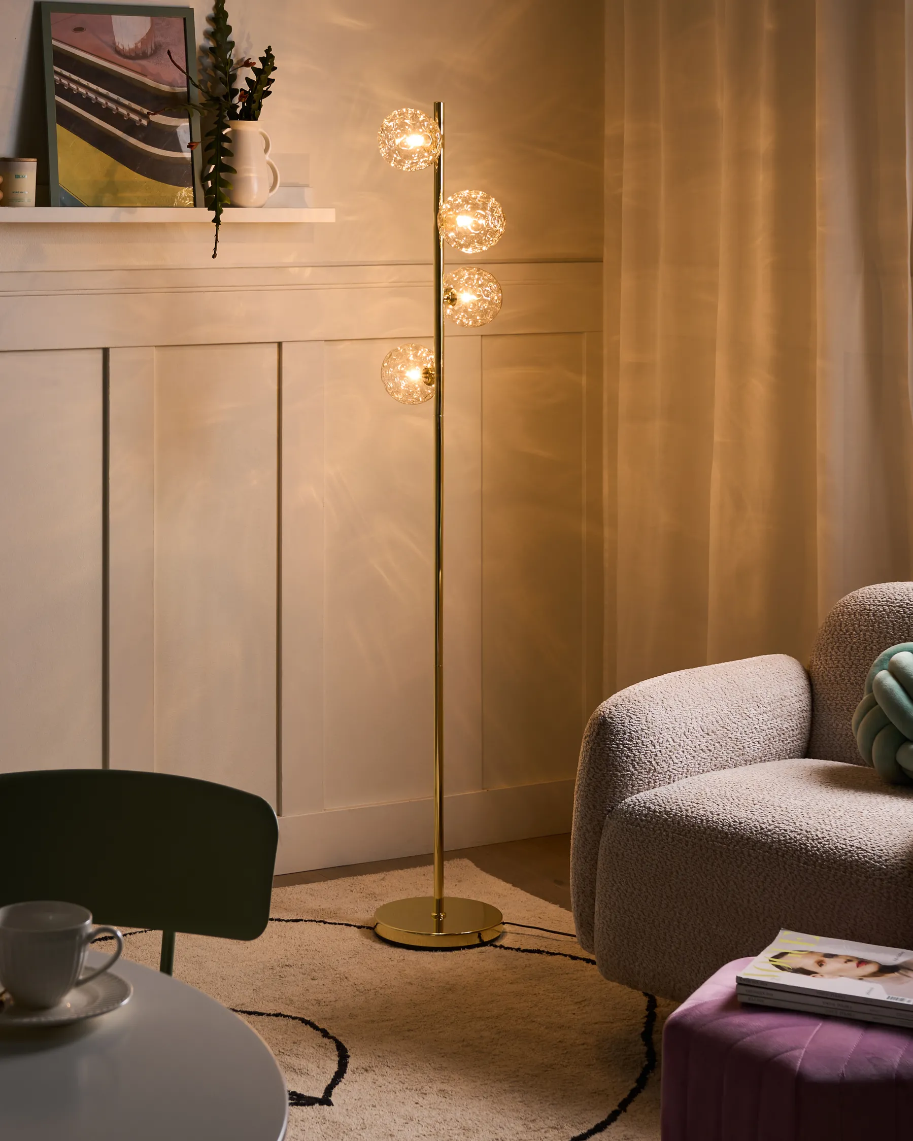 Lampada da pavimento ANADYR Vetro Beige_1033580