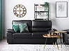 Sofa 3 Seater VOGAR Faux Leather Black