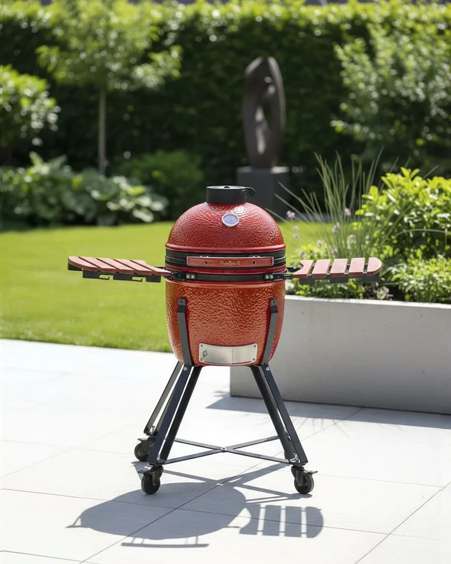 Charcoal BBQ Grill KAMADO Ceramic Red_1007586