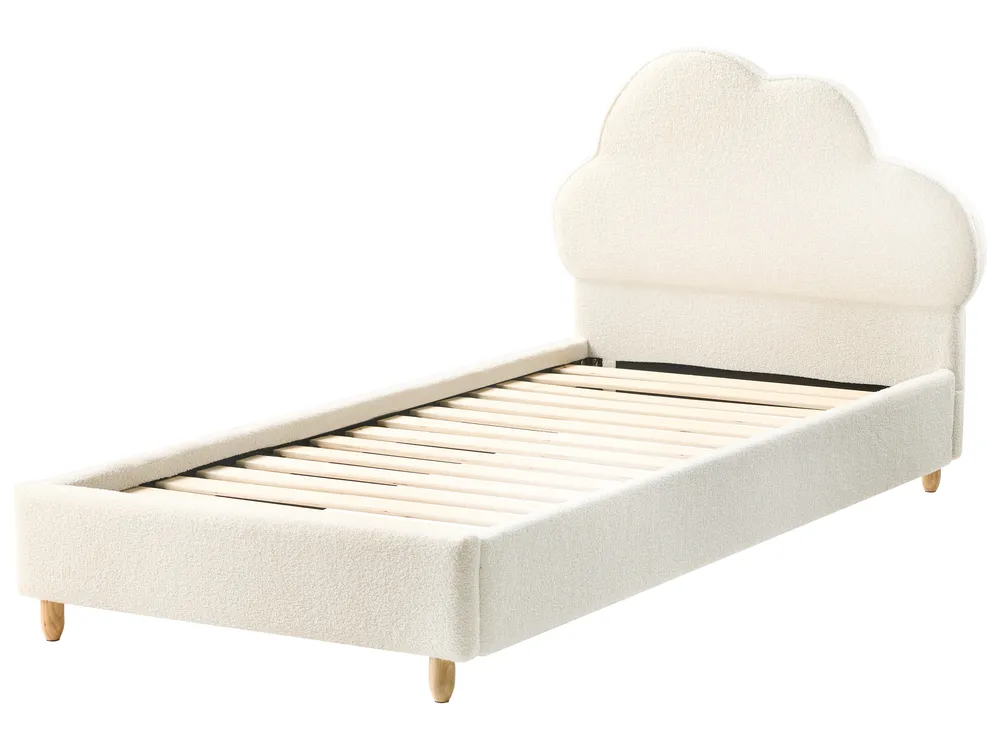 Kids Bed Cloud Boucle BELLEVUE 90 x 200 cm (EU Single) Off-White_984345