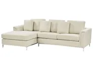 Corner Sofa 4 Seater OSLO Fabric Beige Right Hand_944640