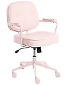 Desk Chair PARAMUS Faux Leather Pastel Pink